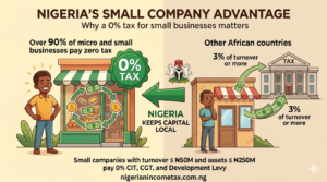 Nigeria small business 0% tax advantage compared to others countries charging 3 percent of turnover
